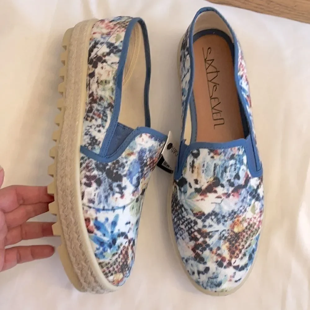 SIXTYSEVEN MULTI COLOR ESPADRILLES.   NEW